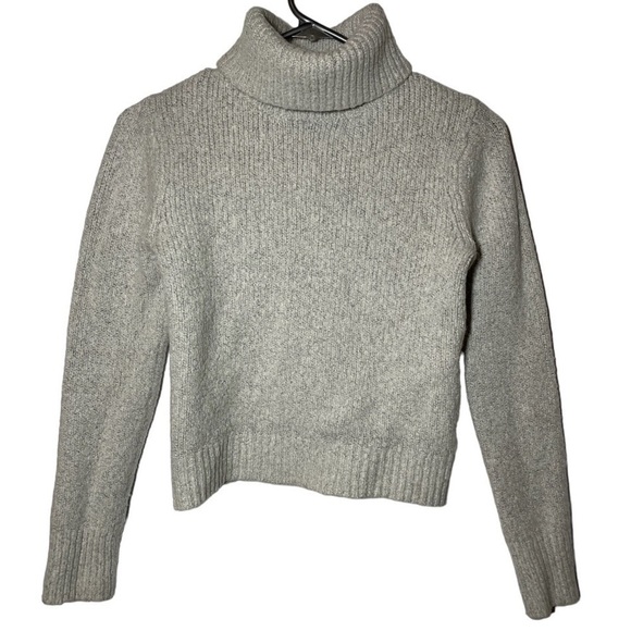 BRANDY Melville Turtleneck Wool Crop Knitted Sweater - Picture 1 of 5